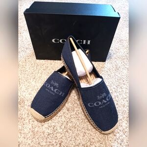 Designer Coach espadrille Shoes Womens Denim C1080 Size 12